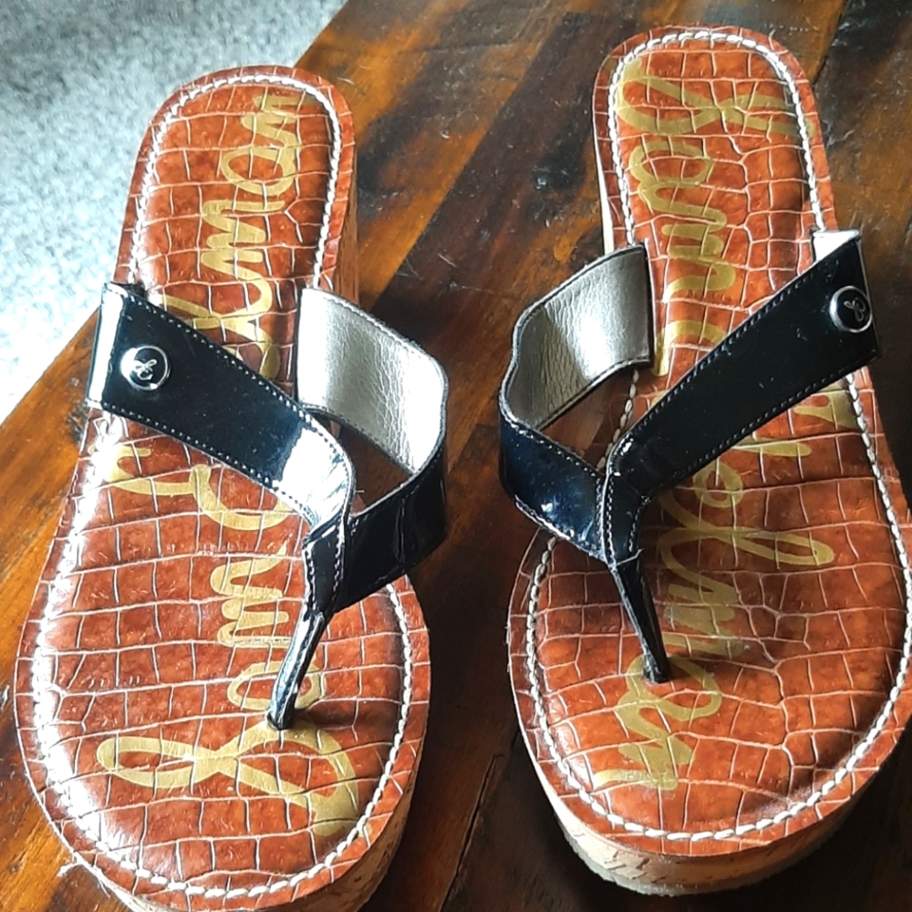 Sam Edelman Patent Leather Sandals sz 10